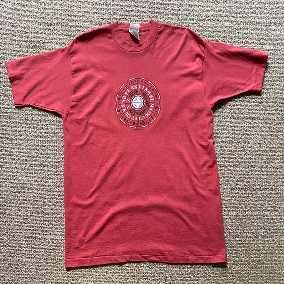 Pearl Jam Shirt Men’s Size X-Large 1996 Red No Code Concert Tour Vintage